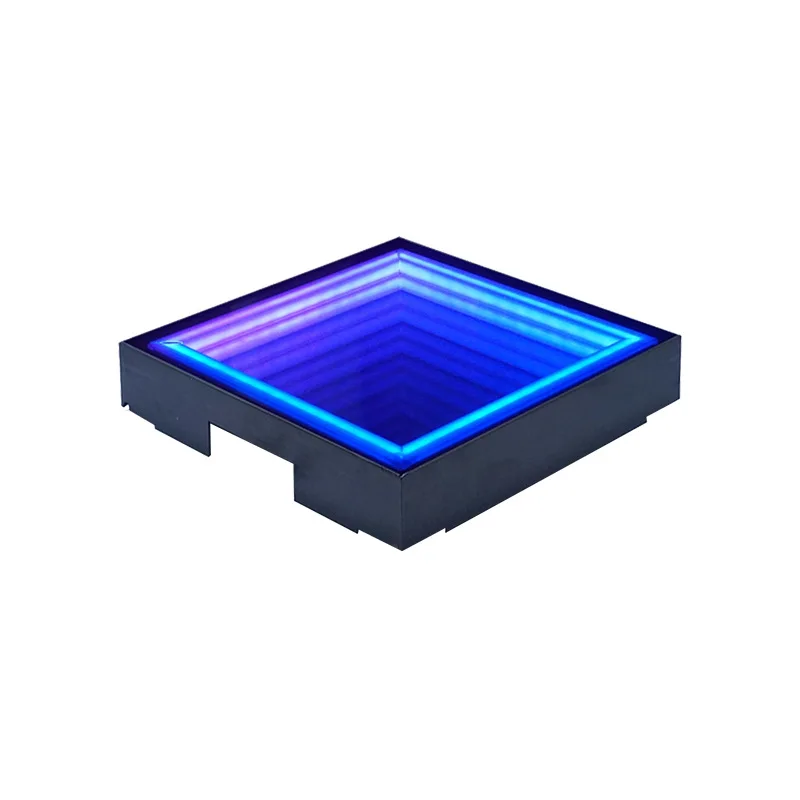 Floor Tile Light Bar Stage Full Color Luminous Floor Melaleuca Mirror Background Wall Glass LED Floor Light