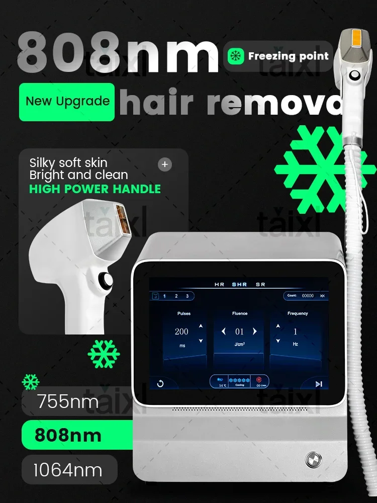 Máquina profissional da remoção do cabelo do laser do diodo 808nm 10 varas 4000w gelo platina indolor remoção permanente do cabelo para a casa do salão de beleza