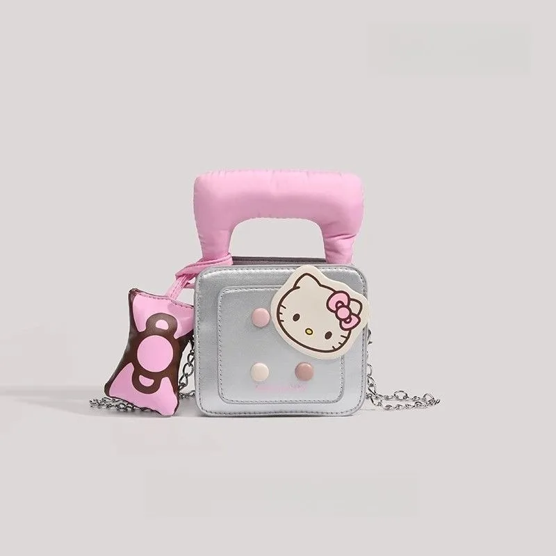 

Новая маленькая сумка-цепочка Sanrio HelloKitty, мини-кошелек, сумочка, новая милая сумка в стиле аниме, повседневный стиль, подарок на день рождения