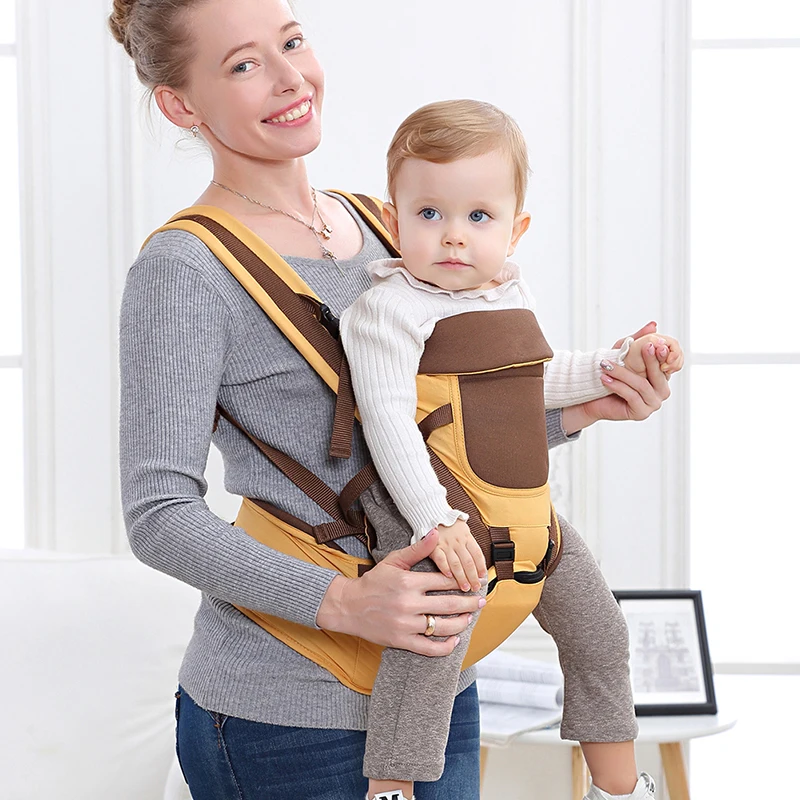 

Best Organic Cotton Baby Carrier With Lumbar Support Hip Seat Baby Front Pack Carrier