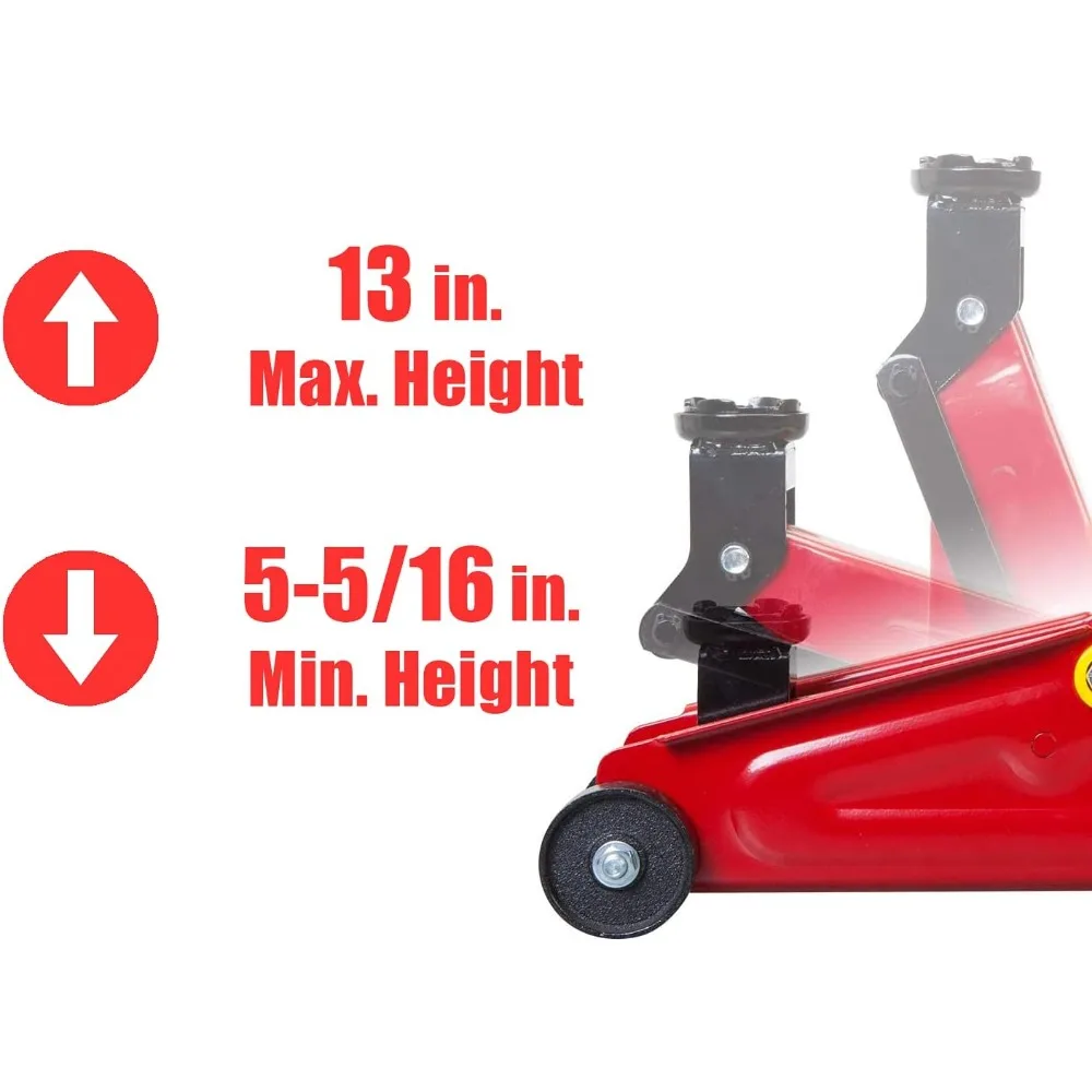 Torin Big Red T820014S 1.5 Ton Hydraulic Trolley Jack with Molded Storage Case