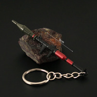 9cm Mini Gun Model RPG Keychain Model Jewelry Weapon Metal Pendant Key Chain Chaveiro Bag Car Key Holders Gift For Kids Men