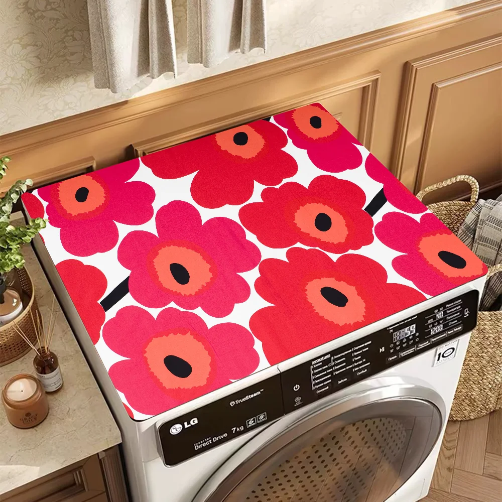 Marimekko-U-Unikko Flowers Table Drain Pad Tabletop Absorbent Draining Mat Tableware Mats Placemats for Table Decor