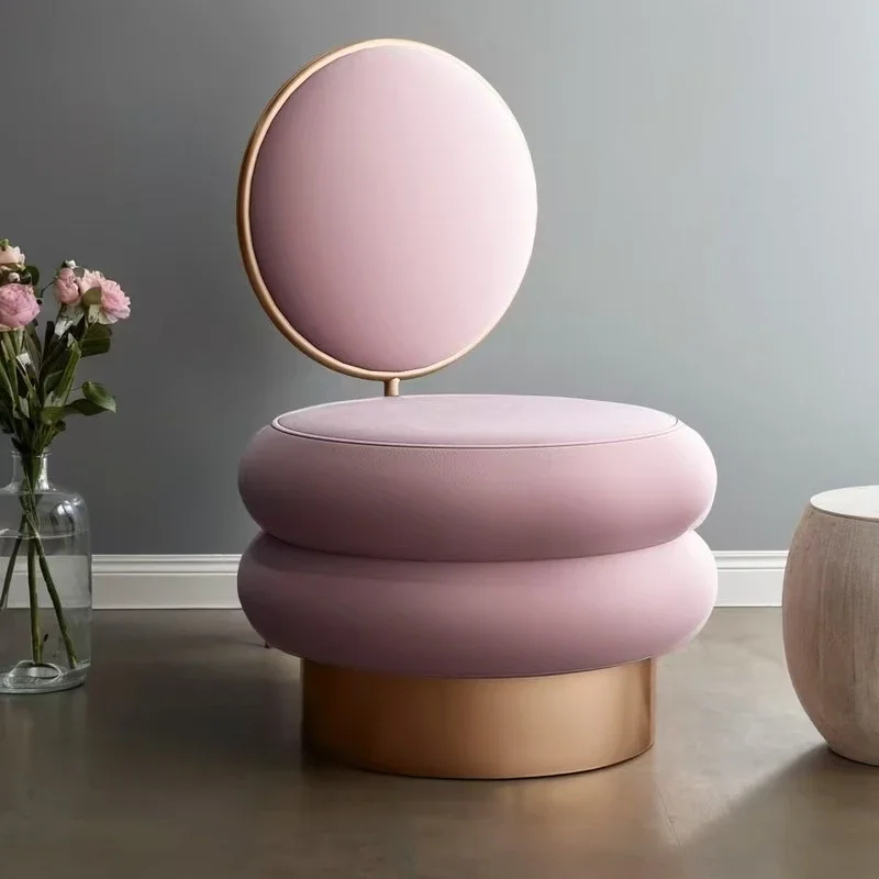 

Upholstered Nordic Lazy Chair Backrest Puff Comfy Vanity Lazy Chairs Ergonomic Reading Sedie Da Soggiorno Home Furniture