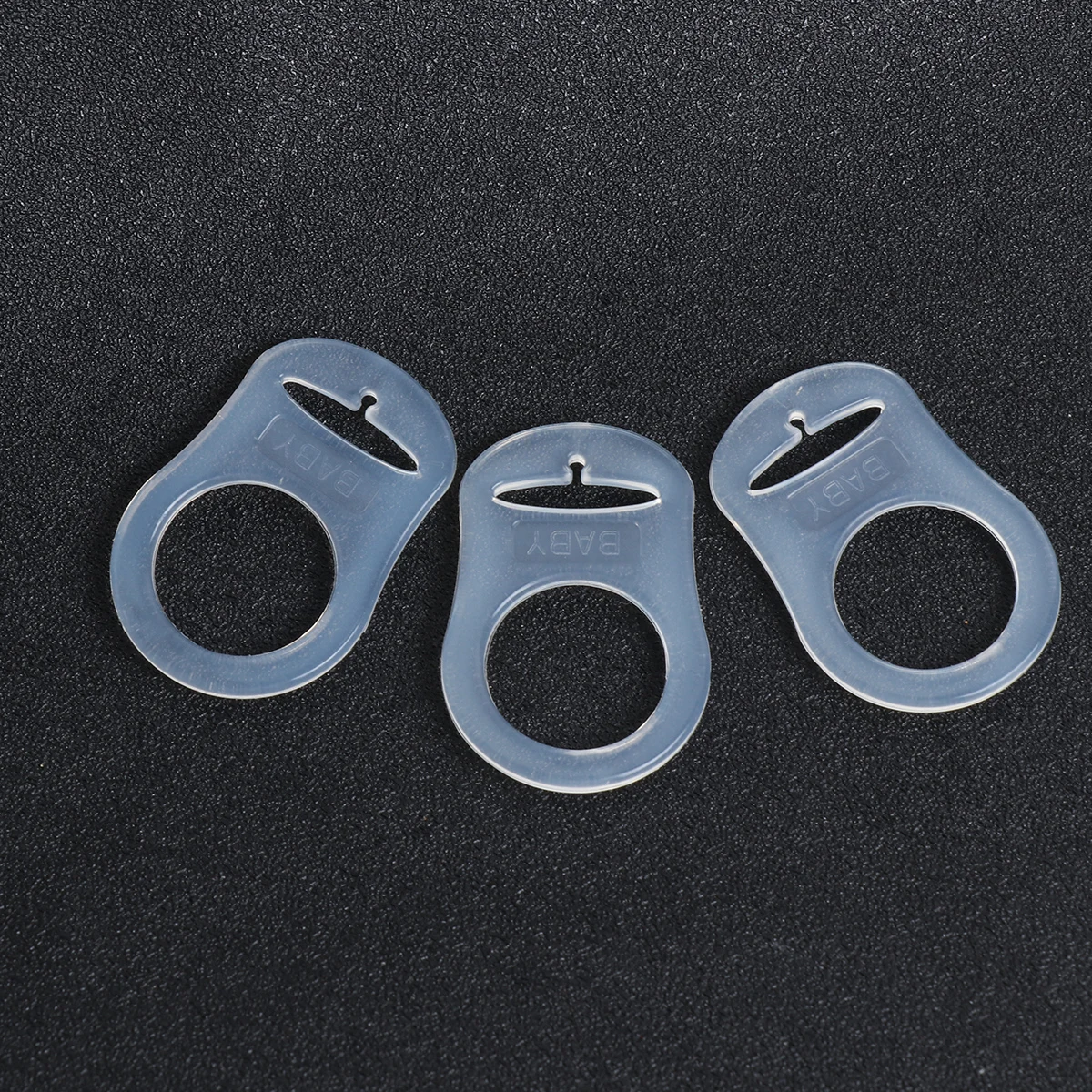 

20 Pcs Pacifier Ring Newborn Accessories Silicone Clip Baby Holder Bracket White Clips Infant Rings