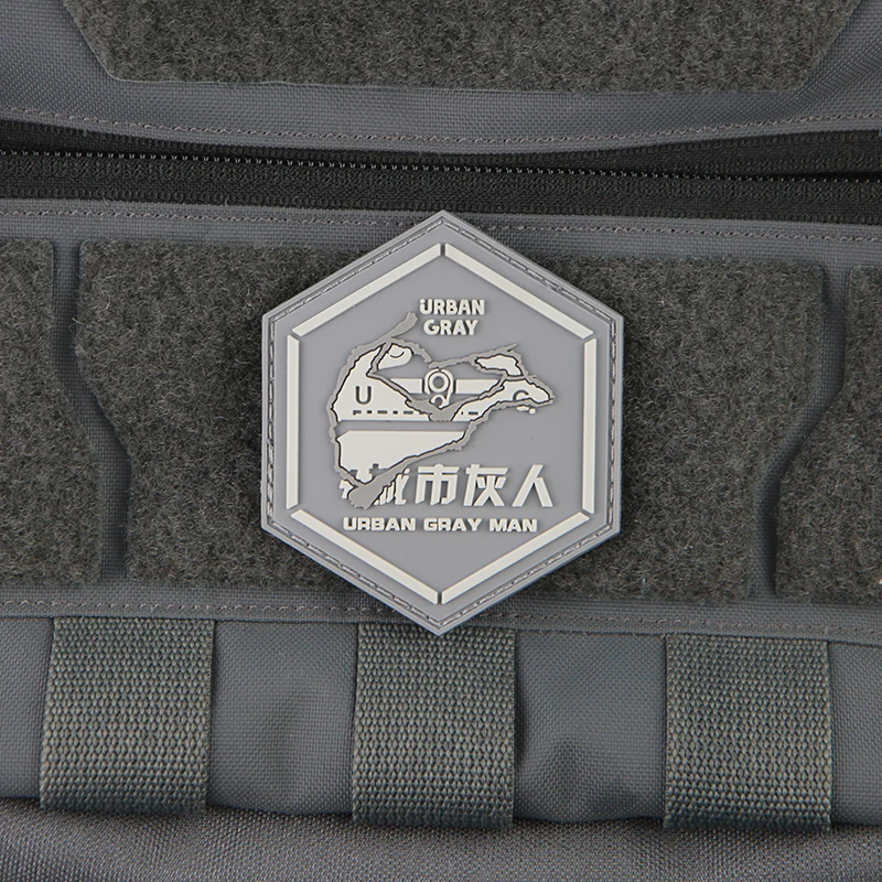 Urban Backpack Tactical - Urban Grey Man 3D PVC Patches