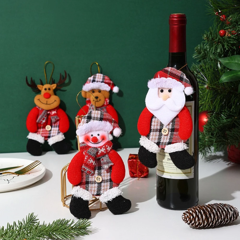 

2pcs Santa Claus Dolls Fabric Small Hanging for Christmas Tree Assorted Plastic and For Christmas Tree Hanging Decorations