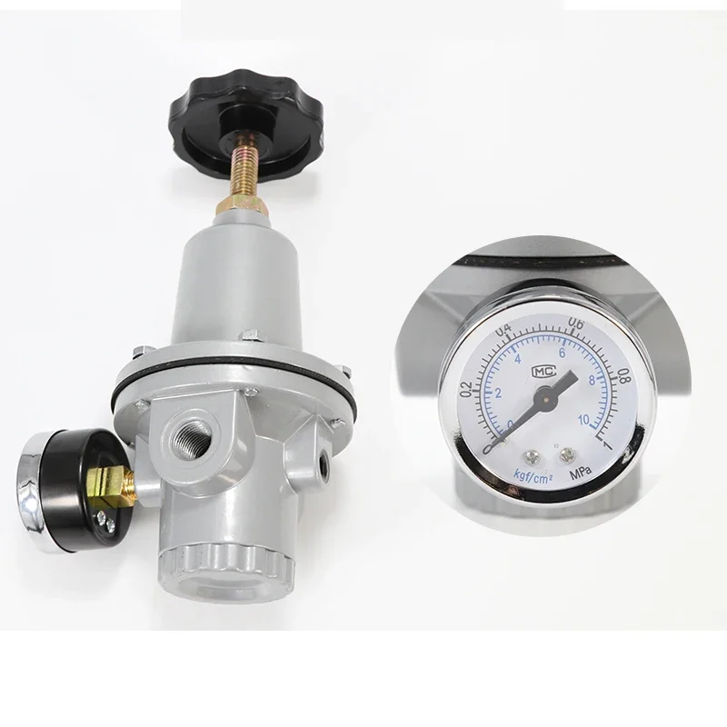 

Pneumatic QTYH High Pressure 0~40 bar Air Regulator With Gauge Port 1/4 3/8 1/2 2 inch BSP 1/2" QTYH QTY-08 10 15 20 25 32 40 50