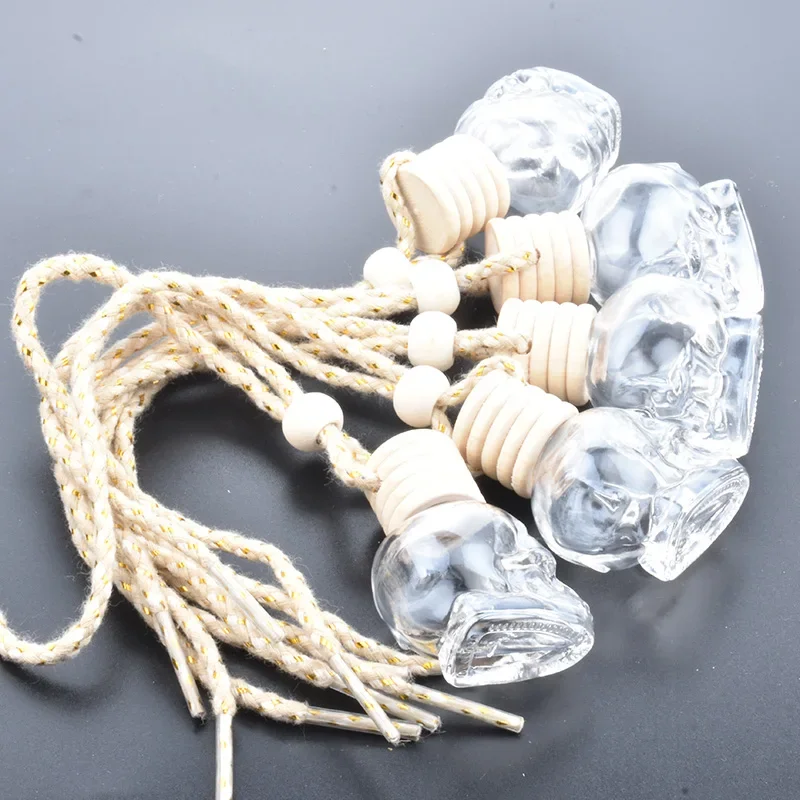 8ml Skull Beautiful Air Freshener Ornament Perfume Empty Bottle Pendant Essential Oils Cosmetic Case