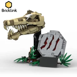 Bricklink Ideas MOC Jurassic Dinosaur Fossils Spinosaurus Sets Fit 76964 T. rex Skull Building Blocks Toys Christmas Gift