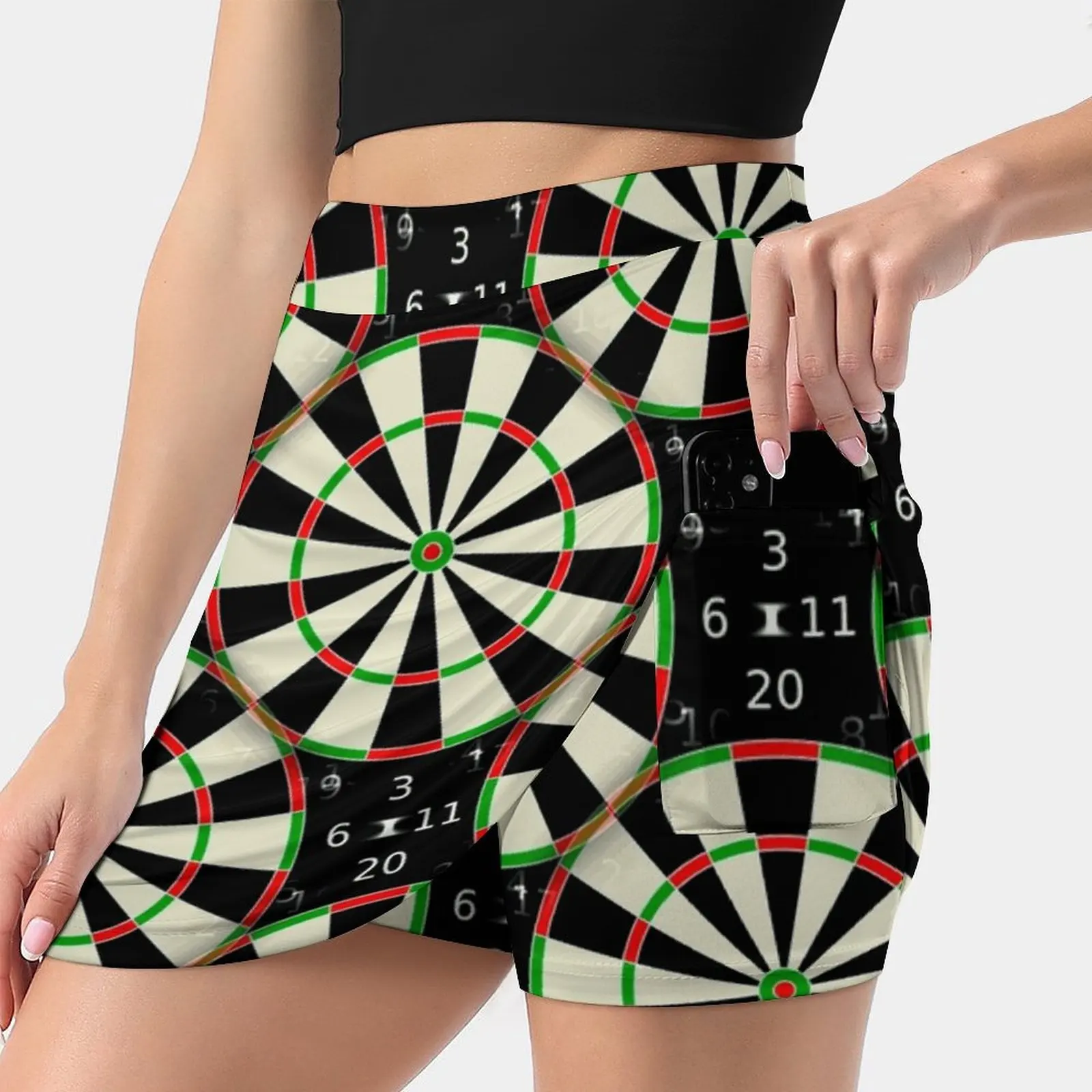 

Dartboard Design 180 Women's skirt With Pocket Vintage Skirt Printing A Line Skirts Summer Clothes Dartboard 180 Darts