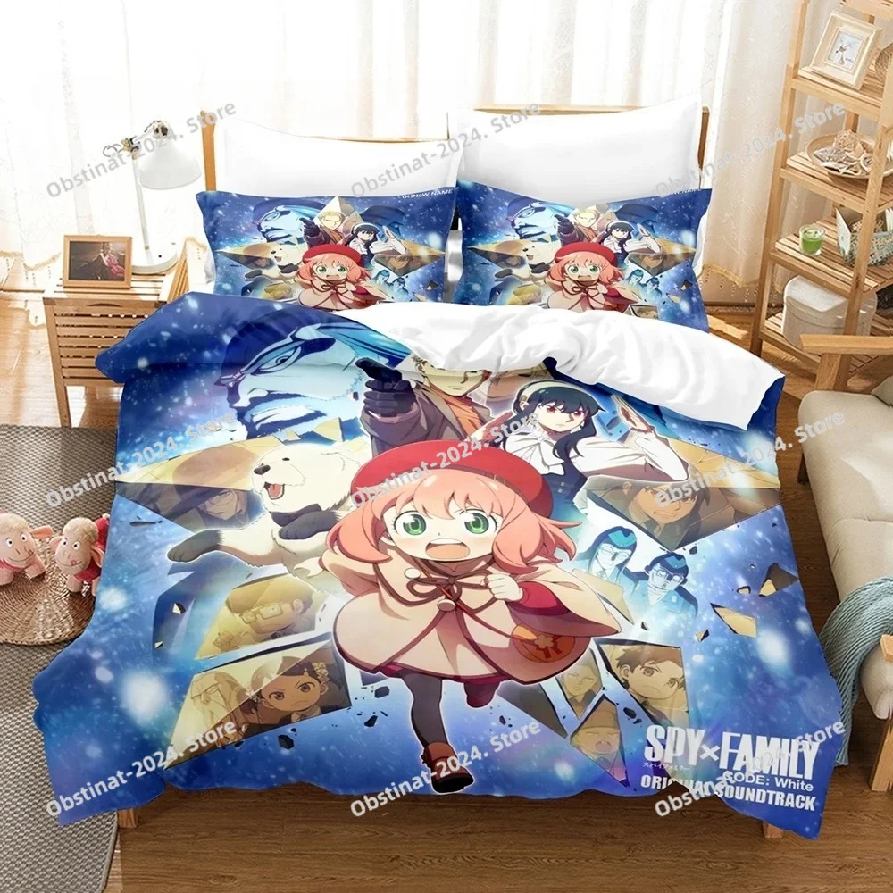 

SPY×FAMILY Bedding Set Single Twin Full Queen King Size Bed Set Kids Bedroom Duvetcover Sets Anime SPY×FAMILY bed sheets set