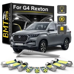 BMTxms 9Pcs For Ssangyong G4 Rexton 2017 2018 2019 2020 2021 2022 2023 LED Interior Light Canbus Car Indoor Vanity Mirror Lamp