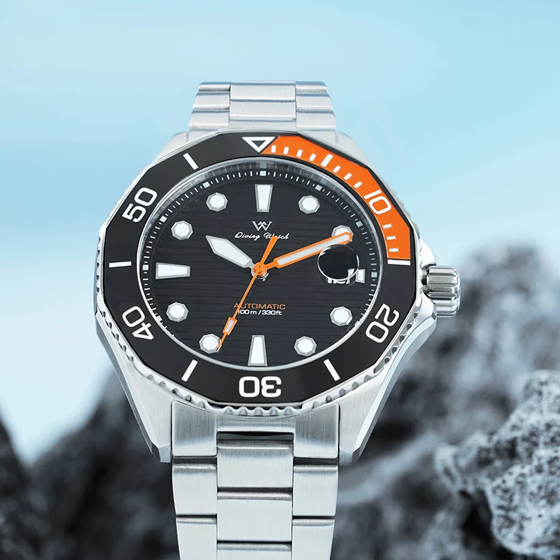 ساعة WM ساعات آلية أوتوماتيكية مقاومة للماء كلاسيكية كاجوال لرجال الأعمال ساعة Welly Merck WM189M