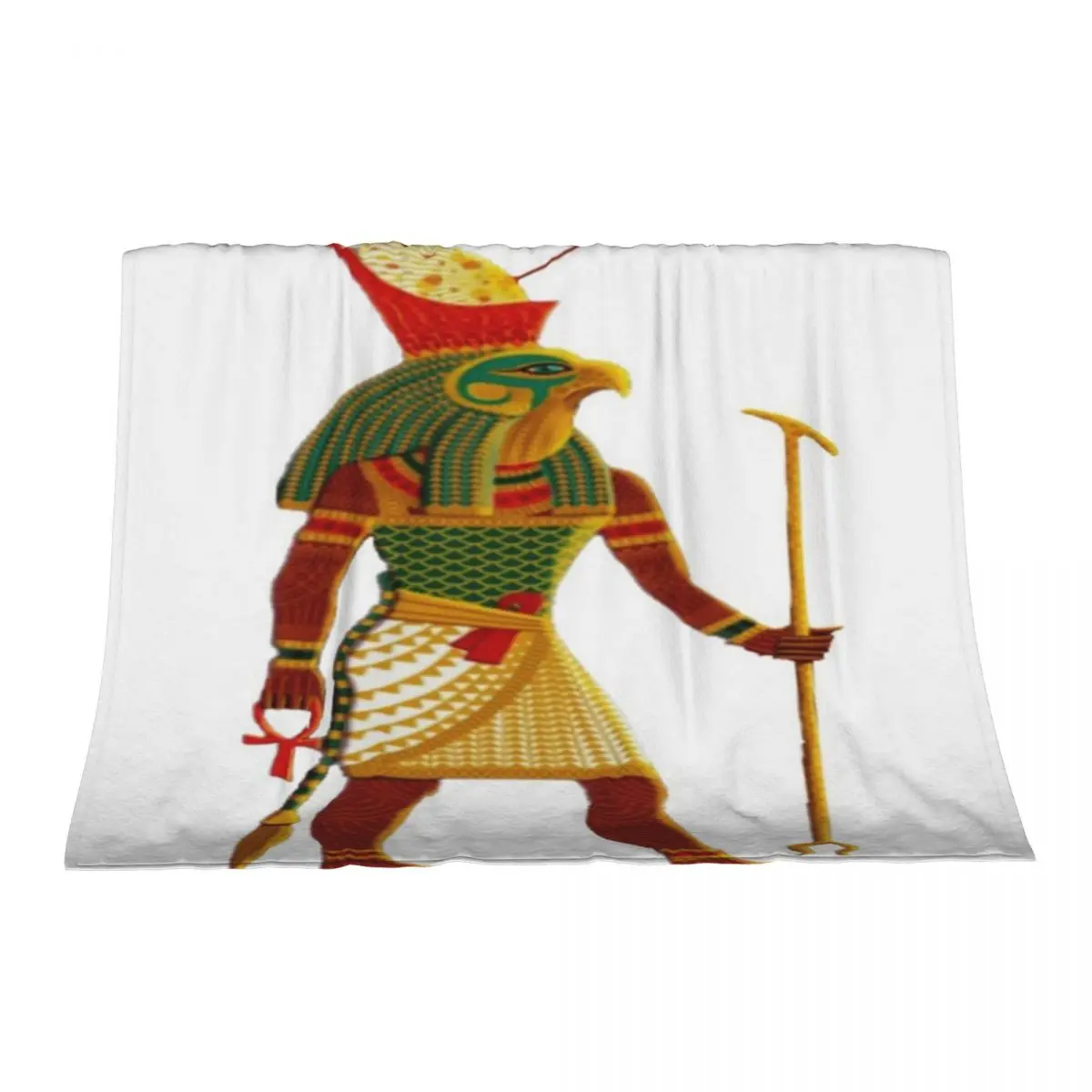 

Horus wearing Upper and Lower Egypt Double crown Pschent Throw Blanket anime For Sofa Thin Nap Blankets