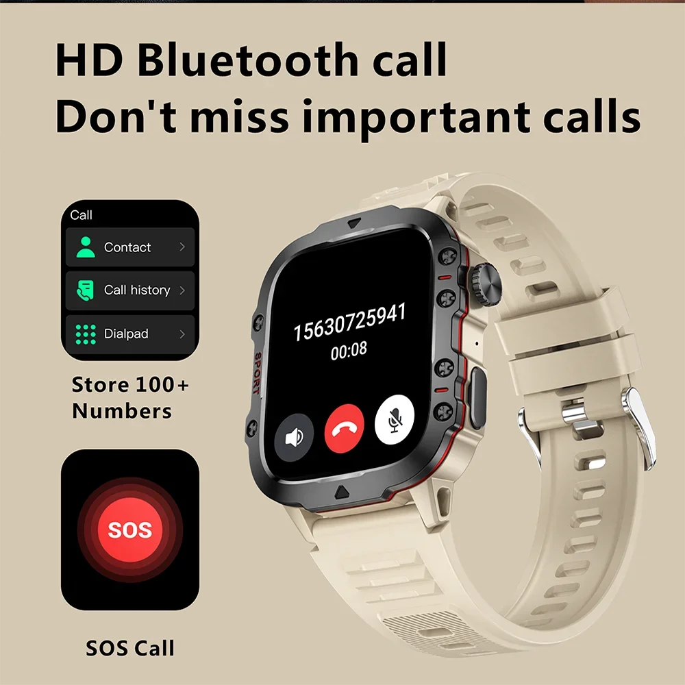 Oryginalne męskie inteligentne zegarki Bluetooth Call Fitness Clock 3ATM IP68 Swim Wodoodporny sportowy smartwatch dla kobiet Xiaomi Android 2025