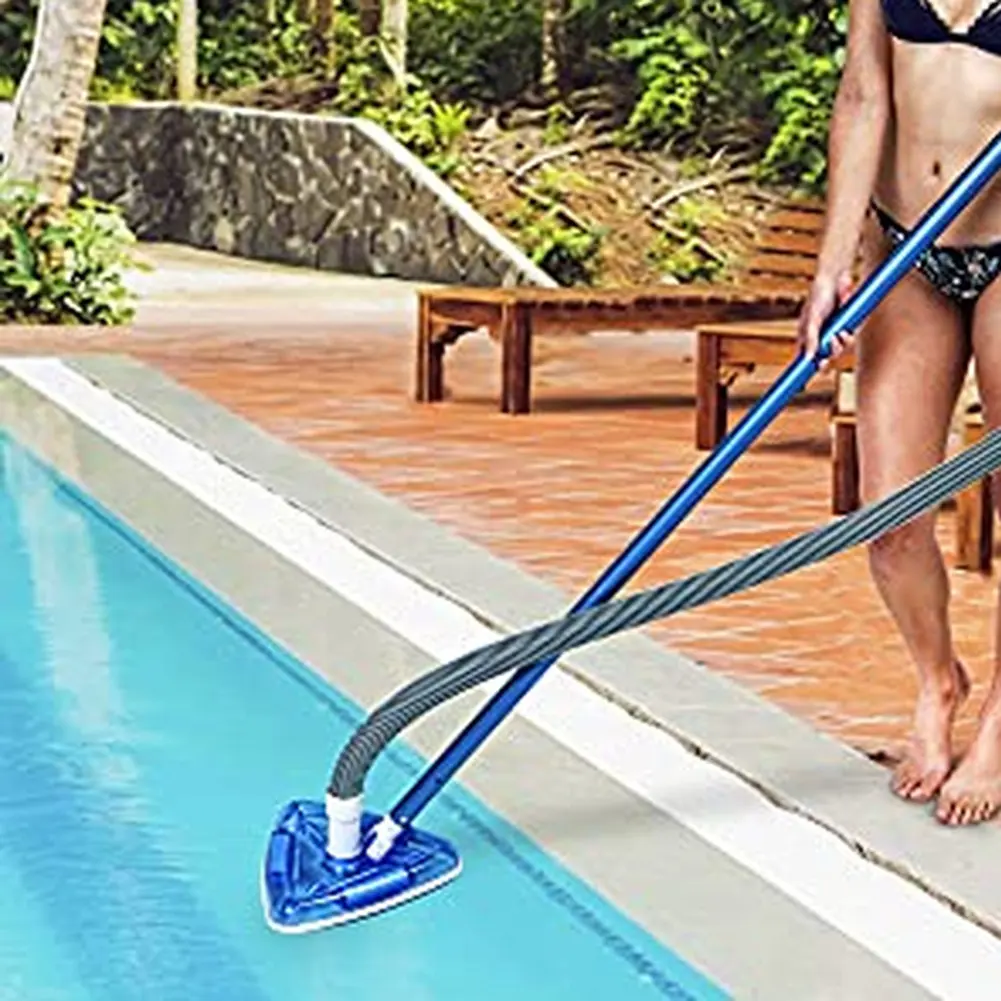 Pool Suction Head Triangular Design for Better Maneuverability - Fits Most Vacuum Poles 29 cm x 10 cm Plastic Blue