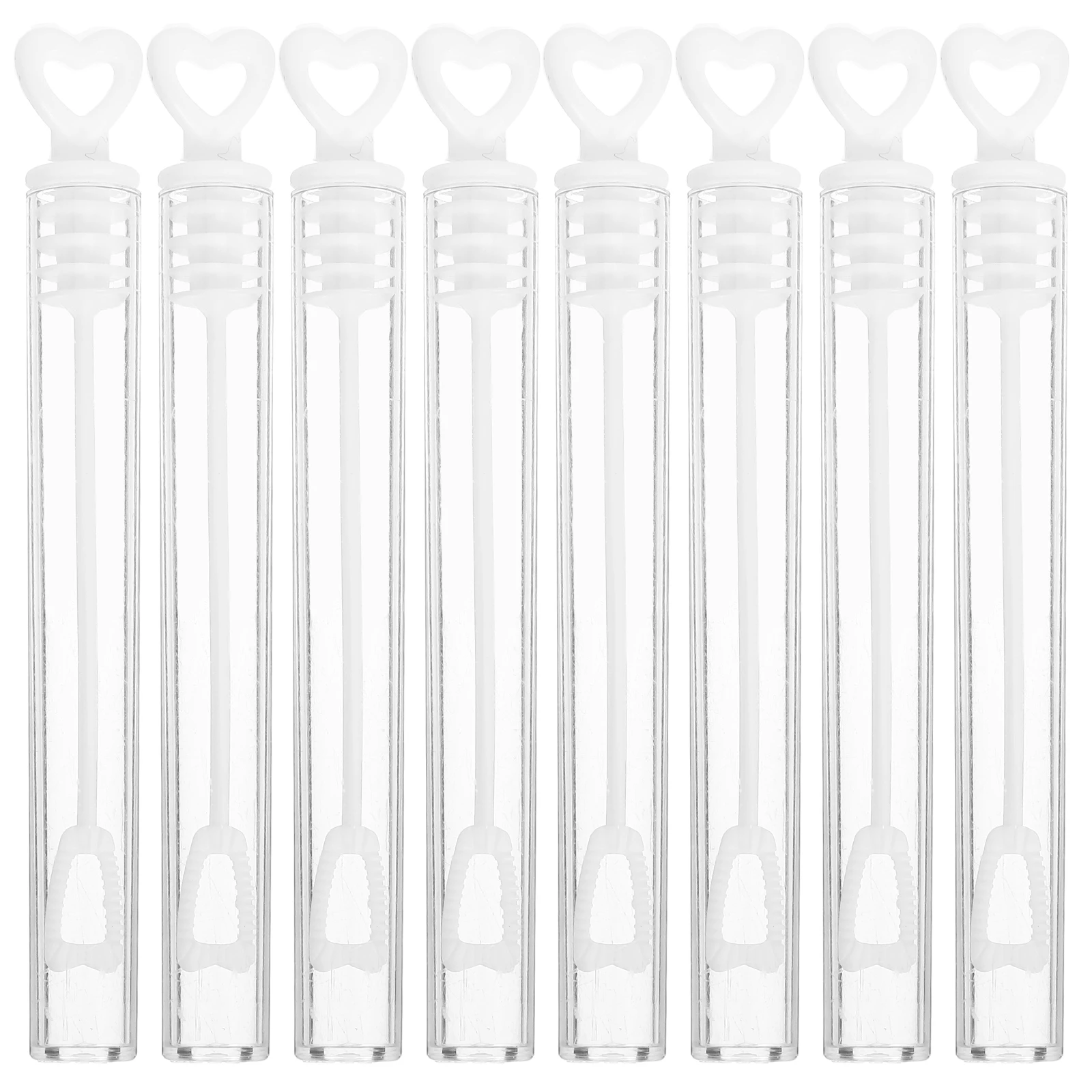 

48 Pcs Heart Wedding Tubes Clear Open Heart Top Wand Party Accessories Kids Romantic Decorations
