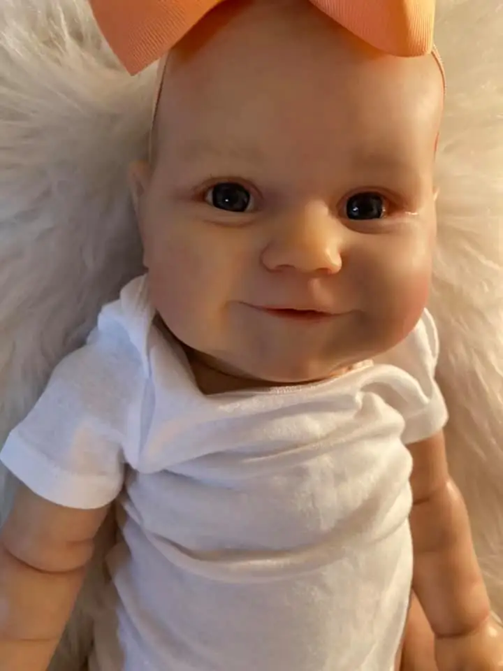 

60CM Reborn Toddler Baby Doll Maddie with Hand-Drawing Hair Soft Touch Detailed Painting 3D Skin with Visible Veins Bebe Reborn