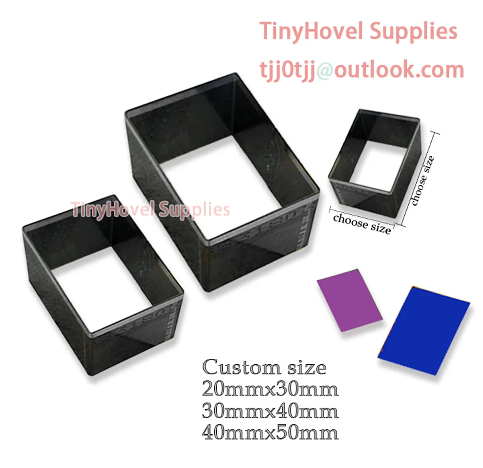 20mm-100mm Rectangle Steel Rule Die Cut, Steel Cutting Mold for Leather, Steel Punch -Cutter for leather crafts