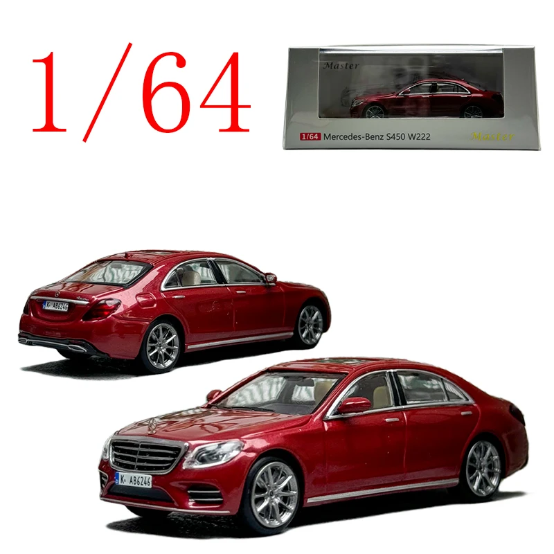 

Master Diecast 1/64 Scale Maybach Alloy Model Cars Maybach Benz S450 W222 Red Play Vehicles Toys for Boys Gift Original Box