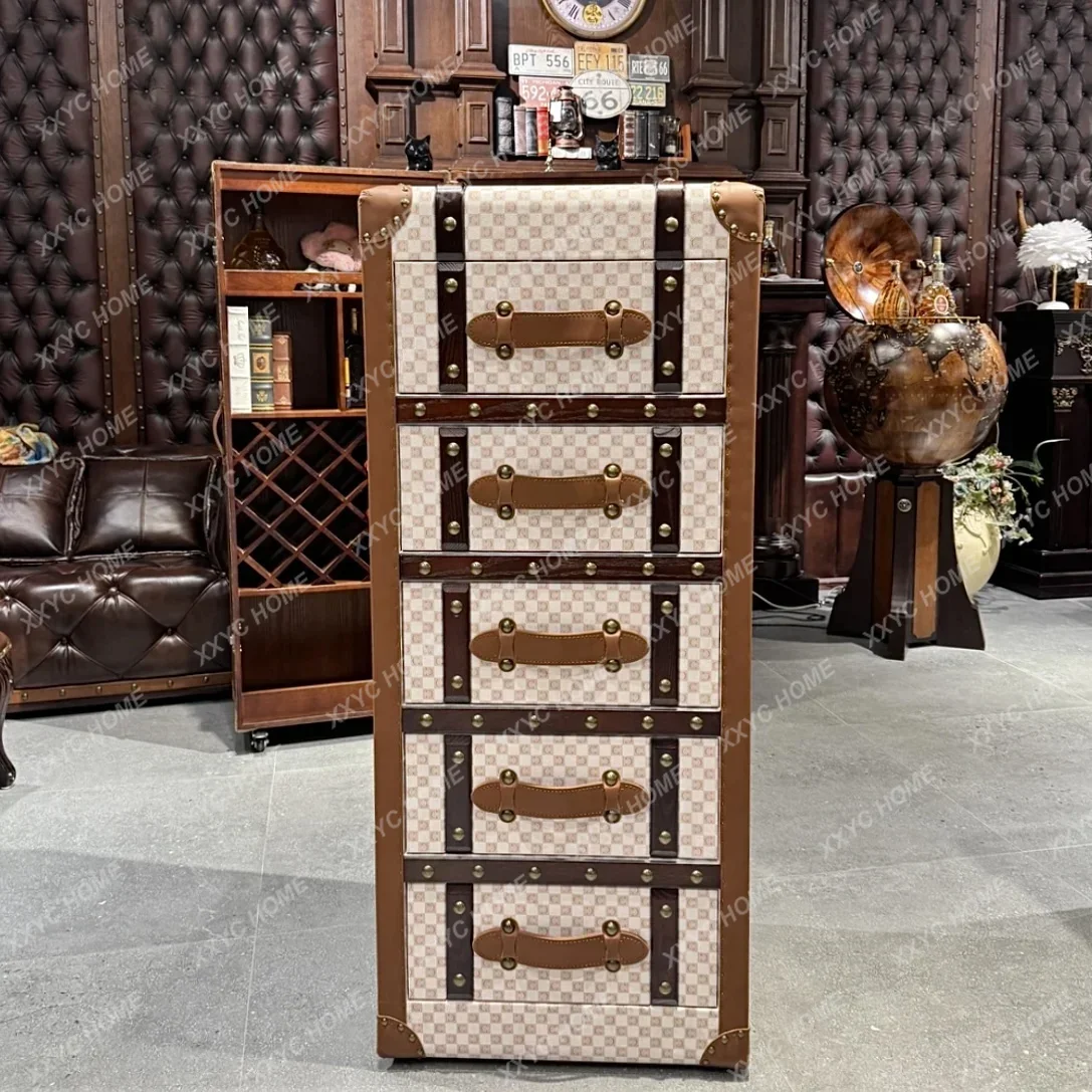 

AAEsmt163 Уникальный высококачественный комод из цельного дерева, шкафчик в американском стиле ретро, шкаф для гостиной