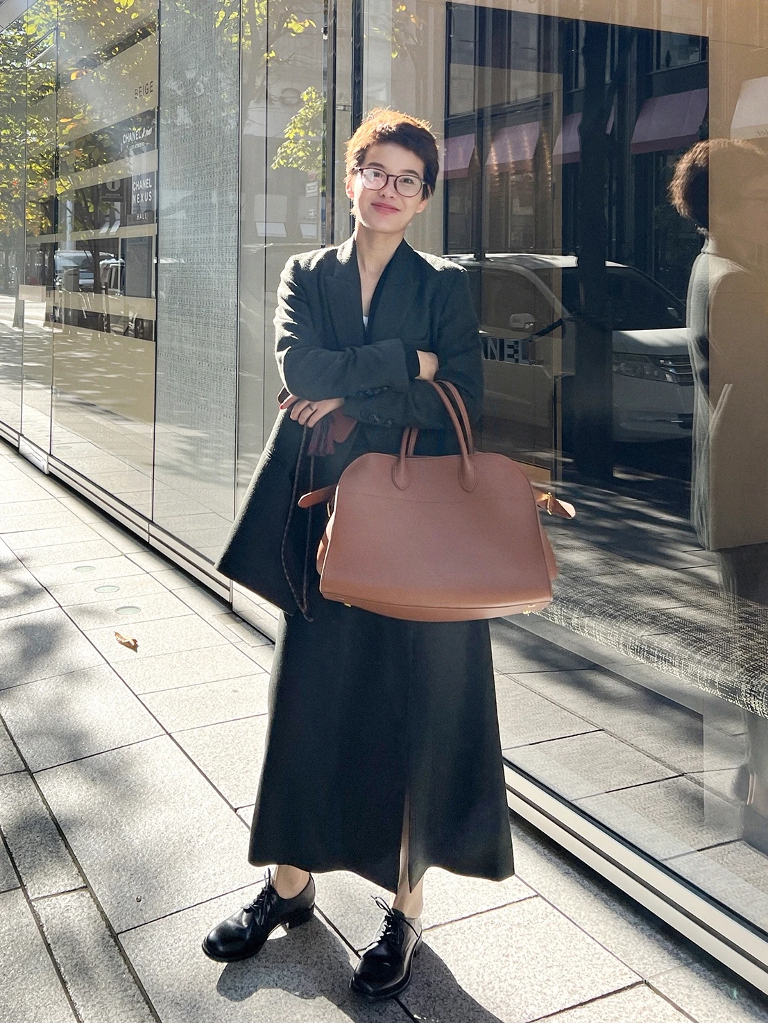 

MsDidion High-Defn Wool Blend Autumn Winter A-Line Skirt f Open Split Warm Polyester Fiber mid Waist Design