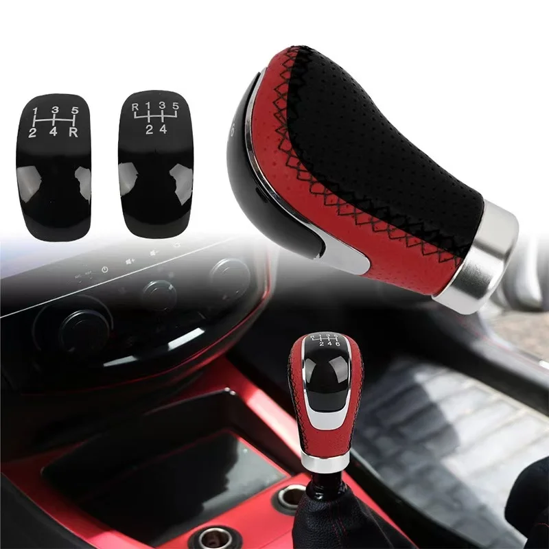 5 oder 6 Gang Leder Rot Schaltknauf Auto Schaltknauf Schaltknauf Schaltknauf Schaltknauf Hebel Schaltgetriebe – Detail 13