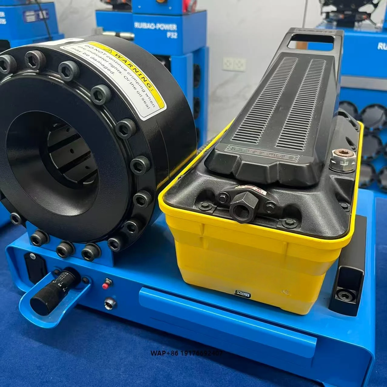 

Portable Hydraulic Press Machine RUIBAO PLC-controlled Gear Pump High Productivity Engine for Rubber Hose Crimping