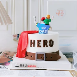 Super Dad Cake Topper Love Dad Father Birthday Cake Topper for Father's day Daddy Birthday Party Cake Decorations Gifts