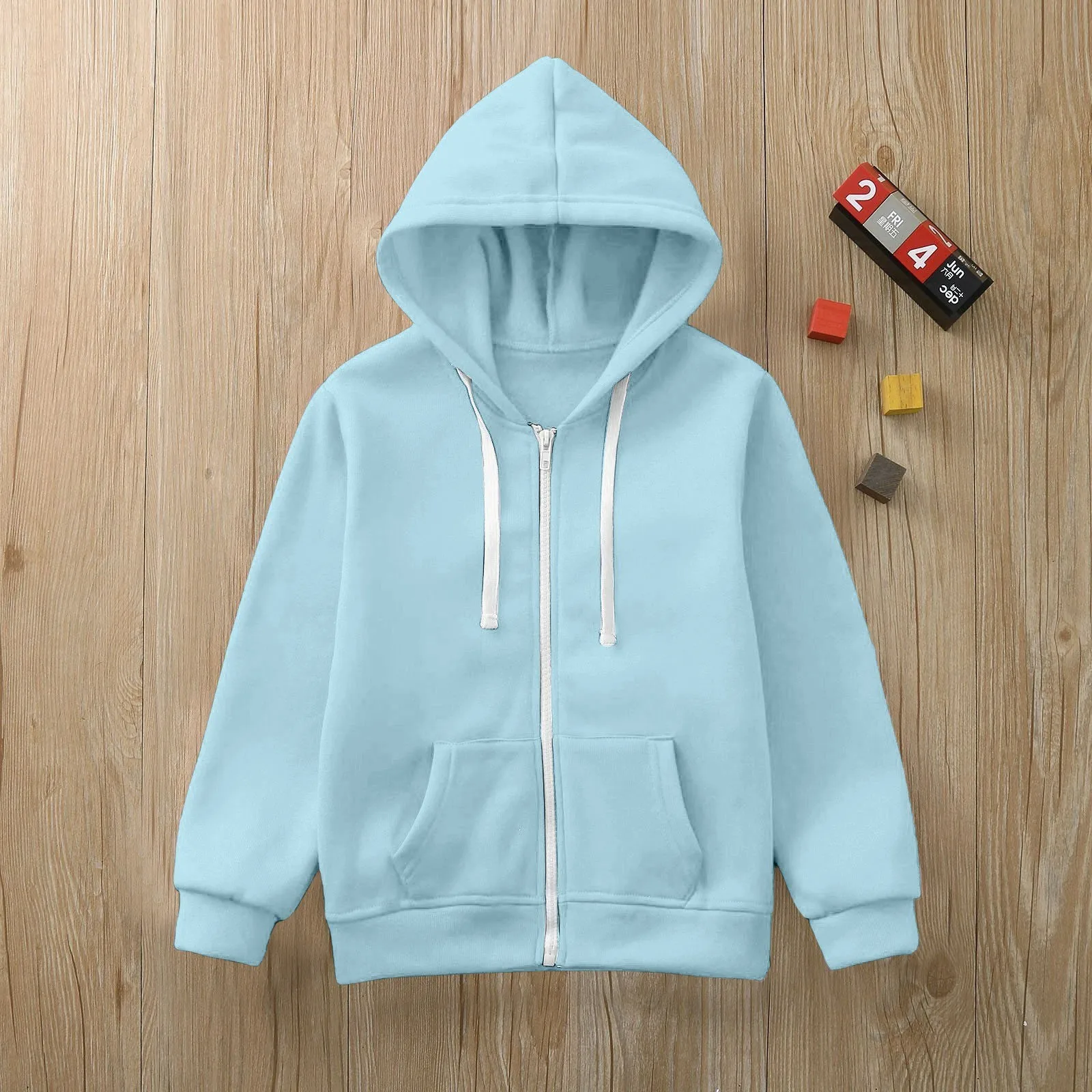 Water And Wind Proof Jacket Zip Sweatshirt Girls Color Hoodie Boys Kids Top Long Sleeve Up Solid Boys Coat& Puffy Coat Kids