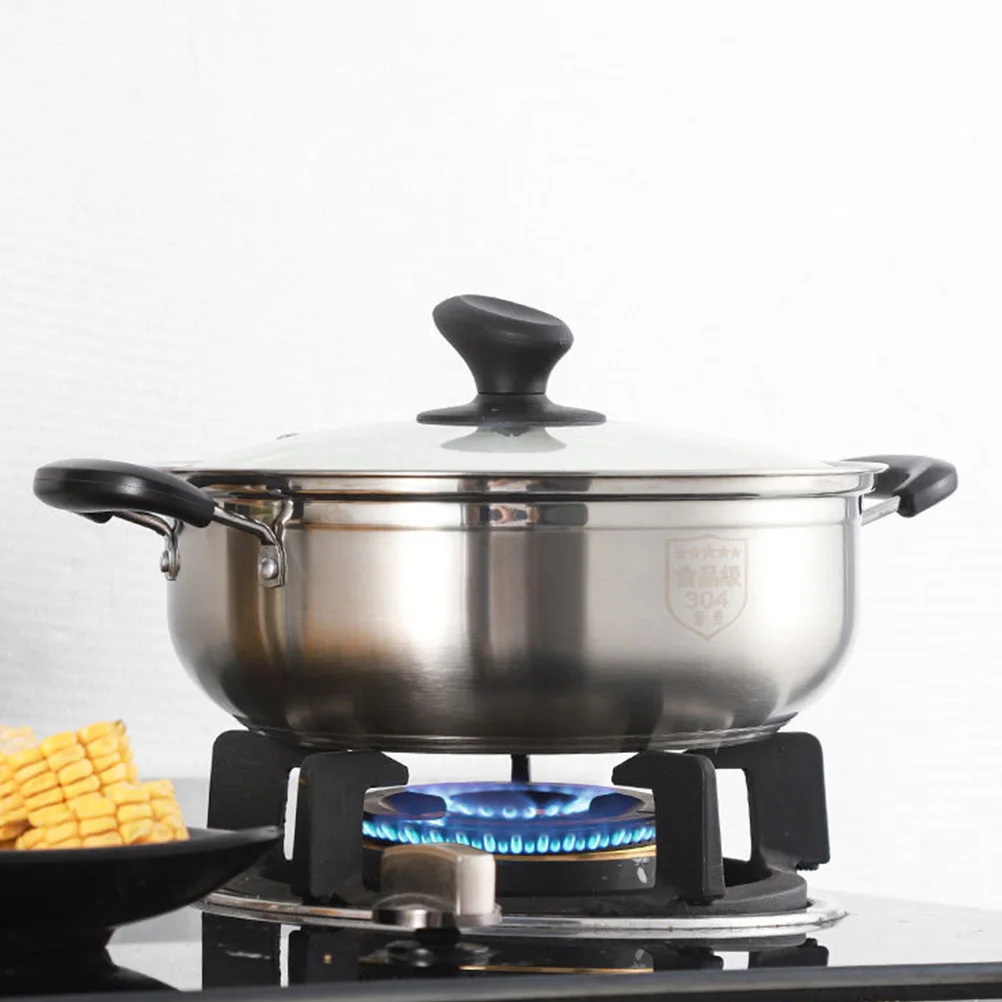 

1pc Stainless Steel Dual Hot Multi-Functional Induction Cooker Pot Two-Flavor Cooking Container For Gas Stove Electric Ceramic