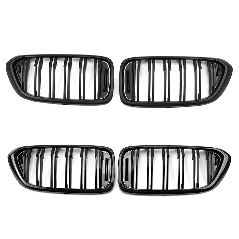 

ROLFES Car Front Bumper Kidney Grill Hood Grille Racing Grills For BMW 6-Series GT G32 2018-2020 Double Slat Grills ABS