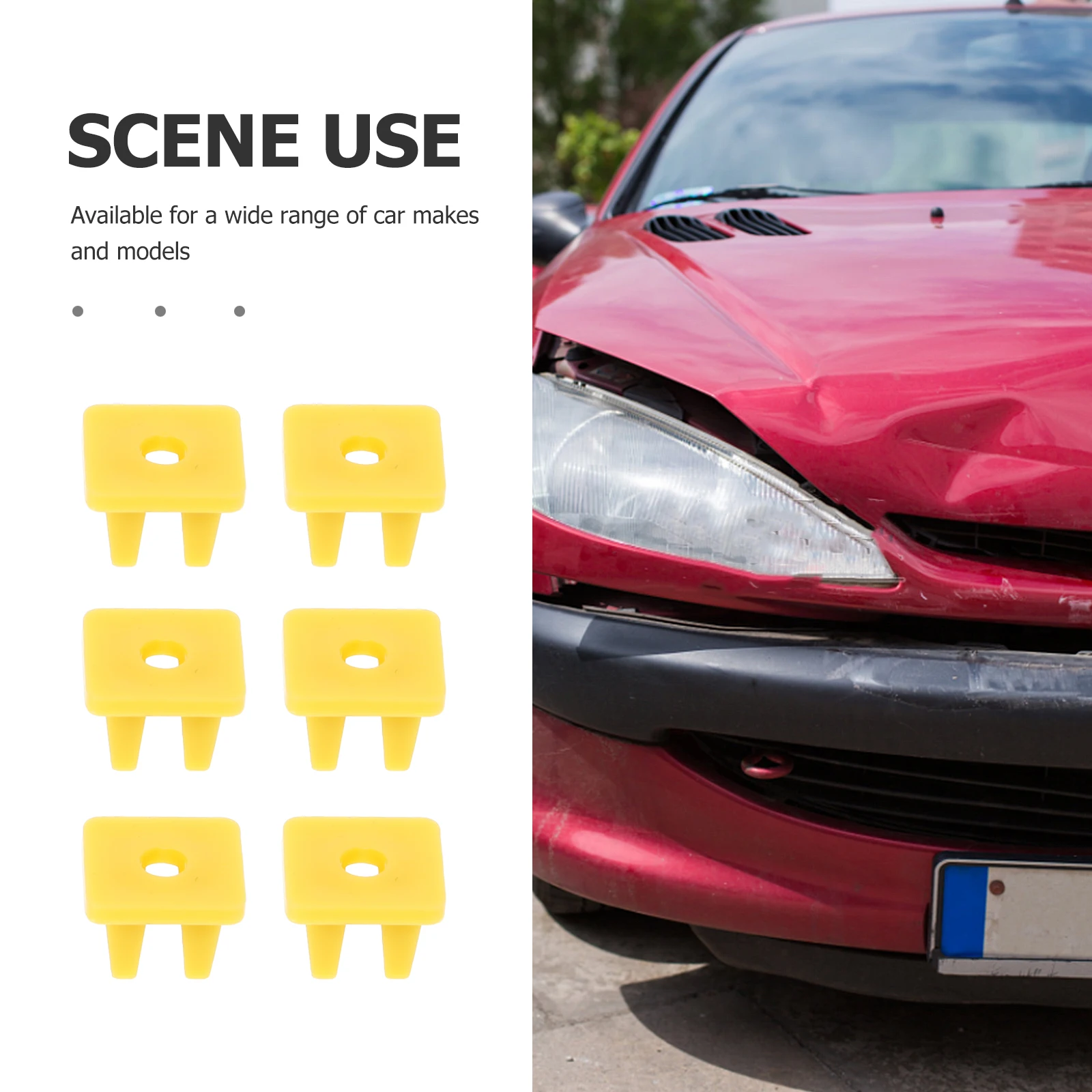 

100pcs Car Guard Screw Plastic Liner Grommet Square Hole Engine Plate Retainer Quarter Trim Panel Nut Bumper