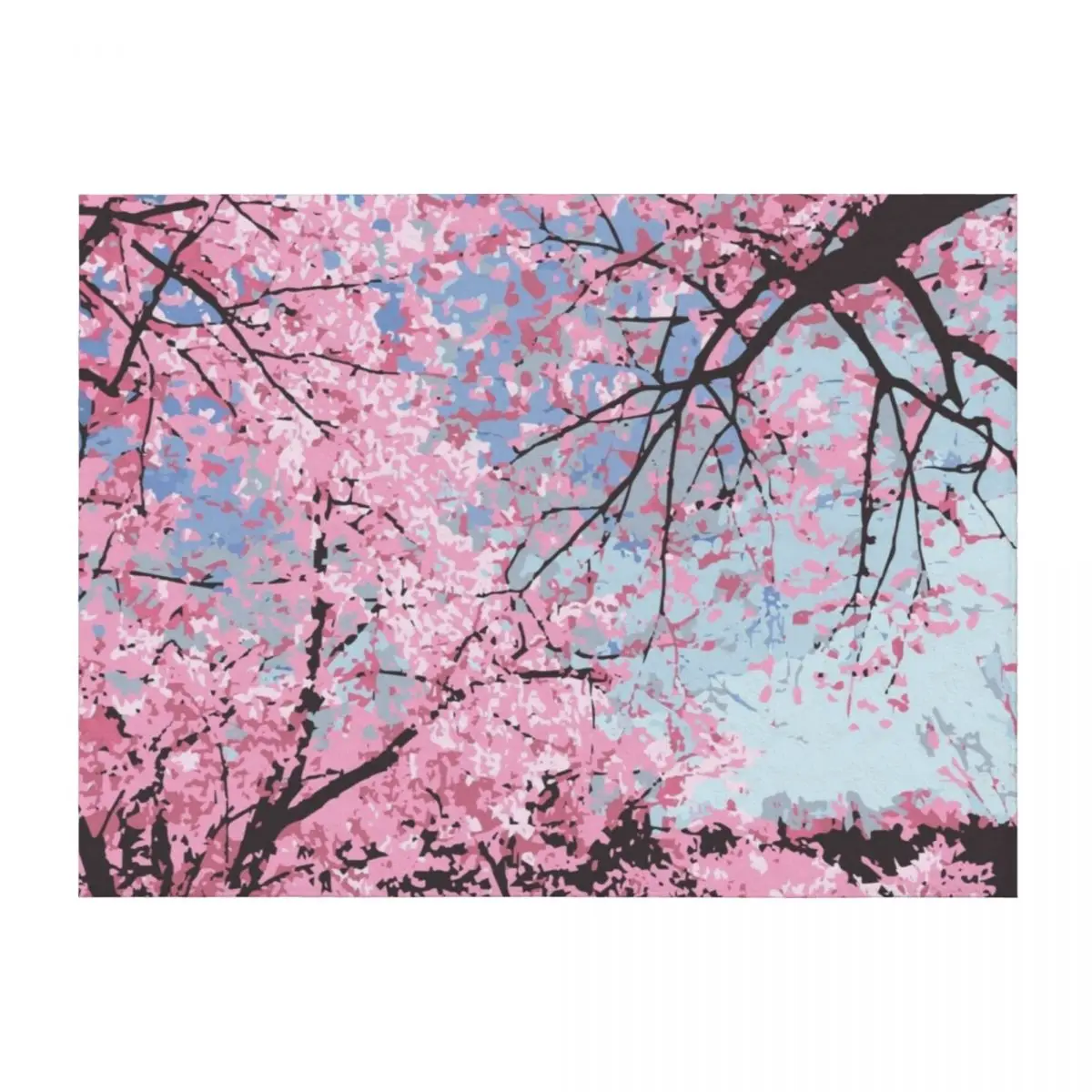 Cherry Blossoms Throw Blanket Summer Extra Large Throw Personalized Gift Blankets