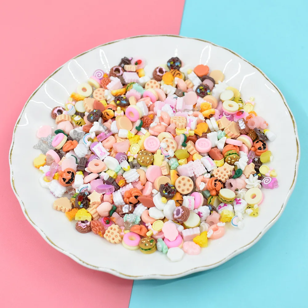 1bag Mixed Styles Resin Mini Nail Art Accessories Diy Phone Jewelry Flatback Cabochon Crafts Miniatures Scrapbook Embellishment