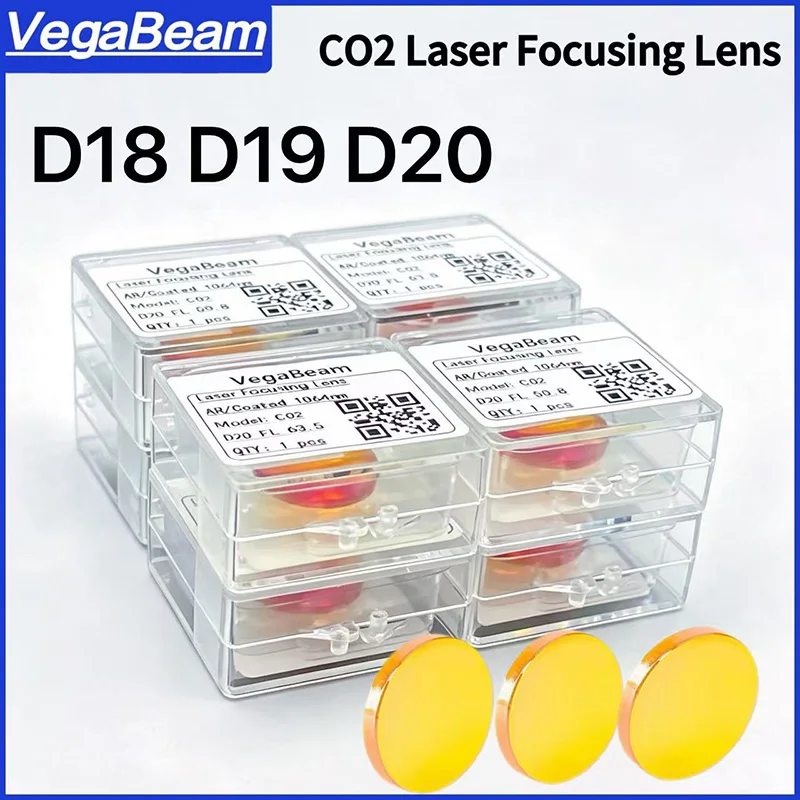 CO2 PVD CVD ZnSe Co2 Focus Lens D18mm  D19.05mm D20 mm FL127mm FL50.8mm FL63.5mm High-power for Laser Engraving Cutting Machine