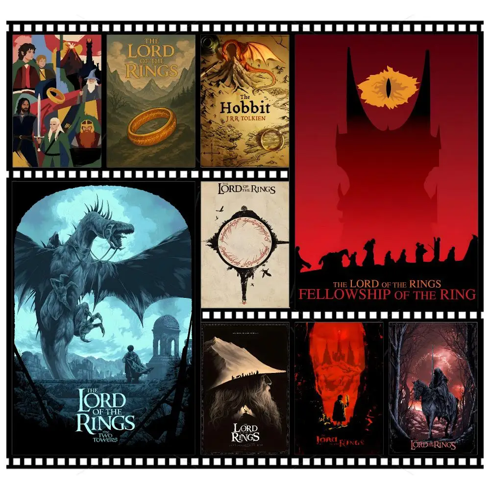 Fantasy-Film „Der Herr der Ringe“ Poster Wandkunst Poster HD Wasserdichter PP-Druck Schlafzimmer Wohnzimmer Büro Dekoration Geschenk