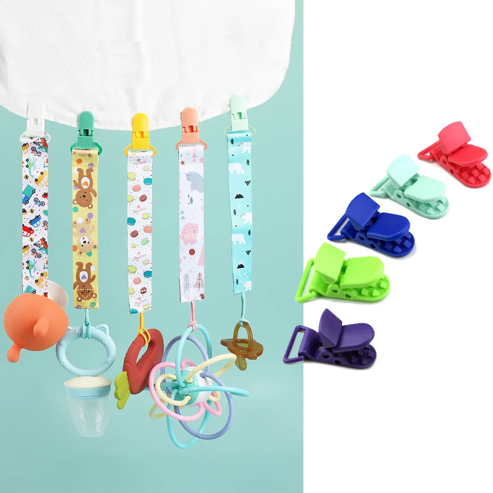 100 قطعة/المجموعة البلاستيك الطفل مشابك مصاصة للرضع حامل الحمالة القفاز بينكي كليب Diy بها بنفسك مهديء هوة الرضع الدمية كليب اكسسوارات #2