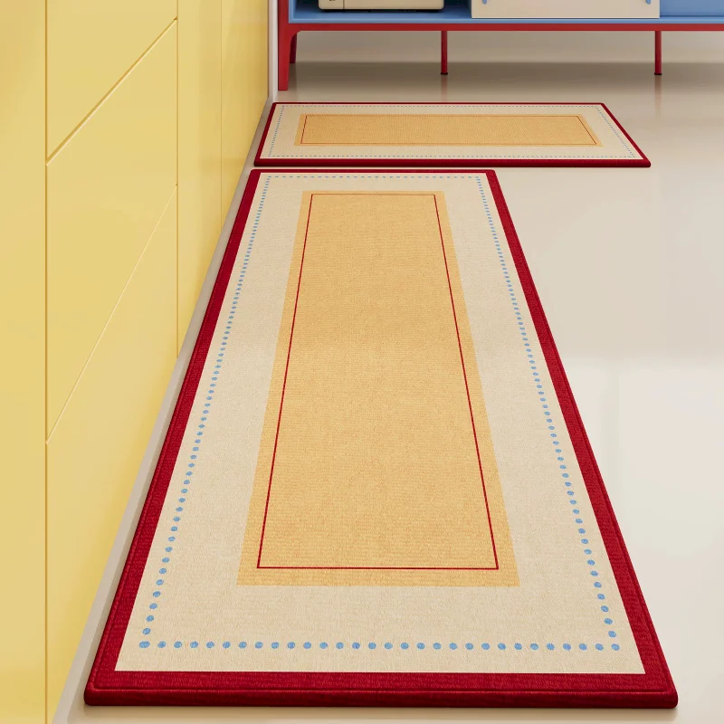 VIKAMA Line Geometry Anti Fatigue, Anti Slip, Washable, Absorbent, Waterproof, Kitchen Floor Mat, Living Room Home Decoration