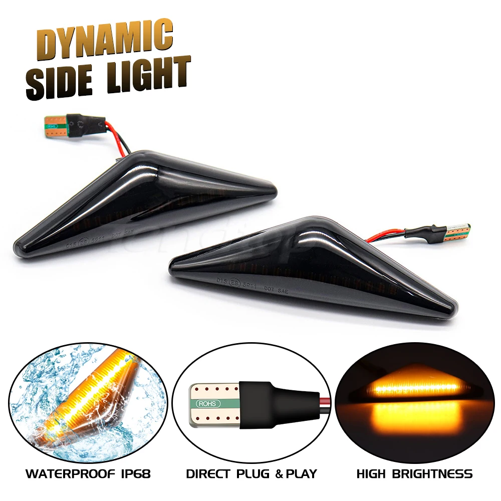 Dynamic Blinkers LED Side Lights Car Tuning Turn Signal Lamp For Ford Focus MK1 1998-2004 For Mondeo MK3 2000-2007