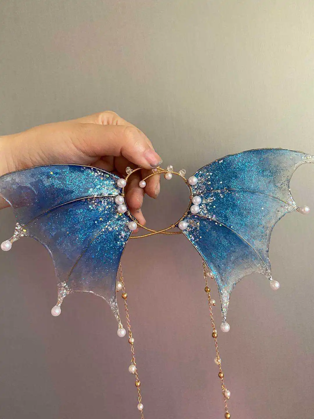 Shark Ears Mermaid Ear Cosplay Gradient Color Shark Ears Headdress Fairy Wizard Hair Accessories Mermaid Props Photo Studio