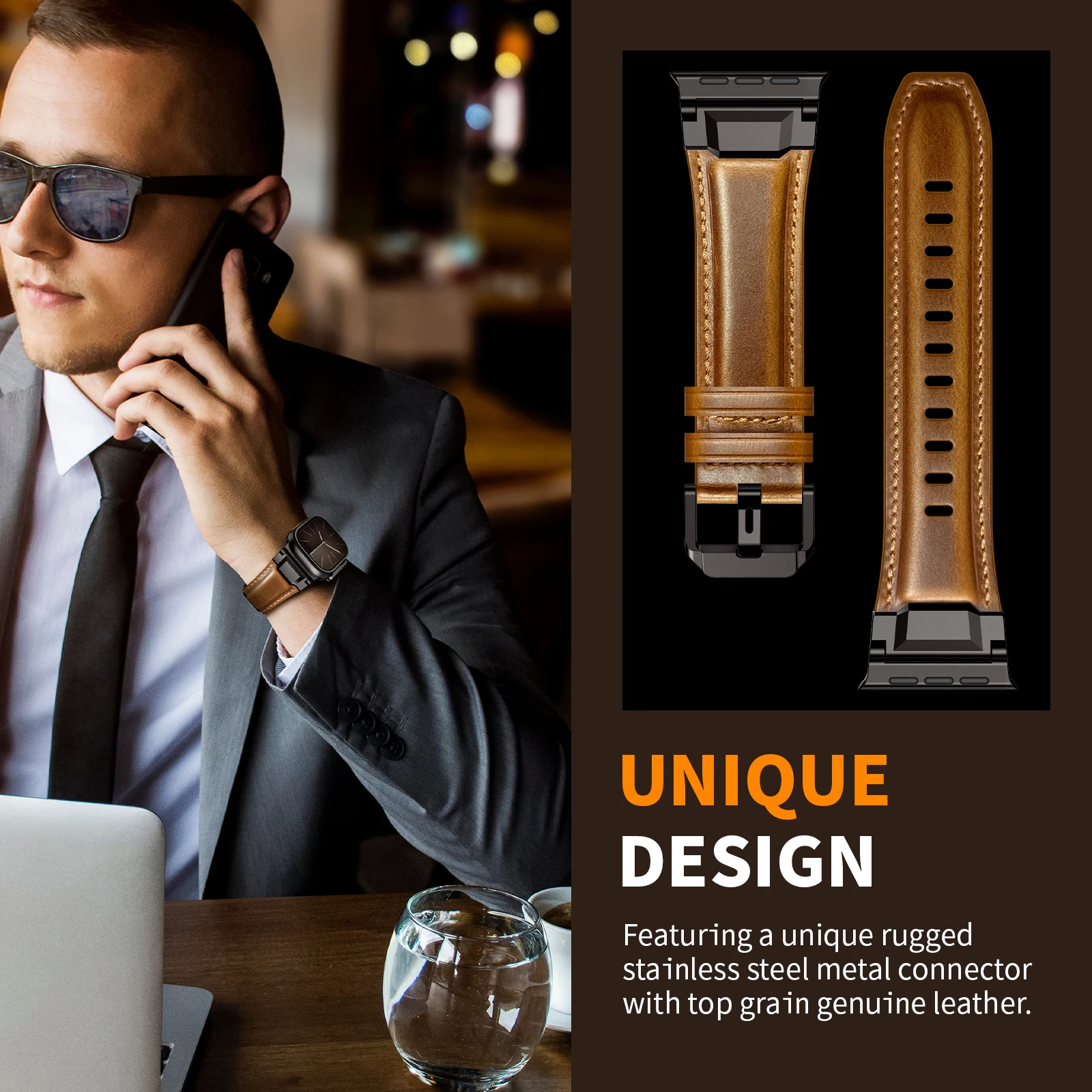 Correa de cuero genuino para A - Smartwatch Slim Watches For Men reseña y precio