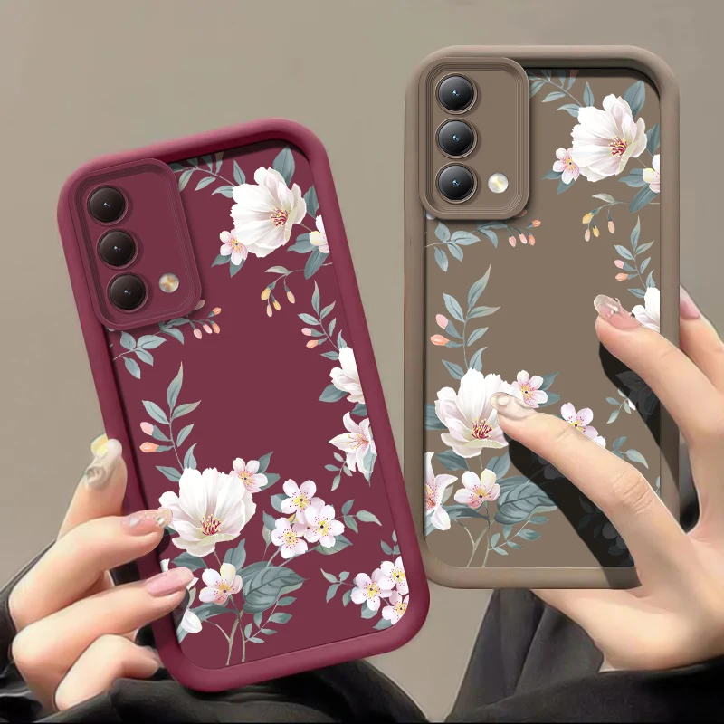 Leaves Plant Flower Case For Xiaomi Redmi Note 12 11 10 8 9 7 Lite Pro Plus Max Silicone Soft Camera Lens Protection Phone Cover