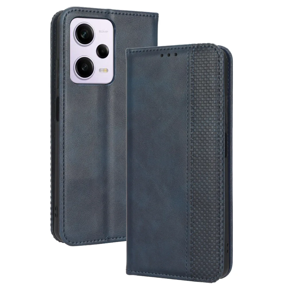 

Flip Retro Style Leather Magnetic Closure Phone Cover For Xiaomi Redmi Note 12 Pro Plus 6.67" Wallet Fall prevention Phone Case