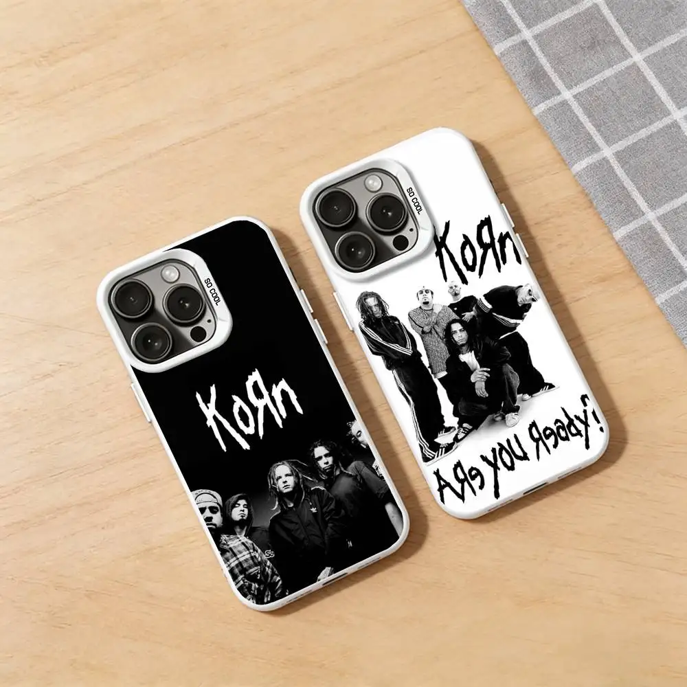 

Metal Rock Band K-Korn Phone Case for iPhone 17 16 15 14 13 12 11 Pro Plus Max Air Mini X XS TPU Bumper
