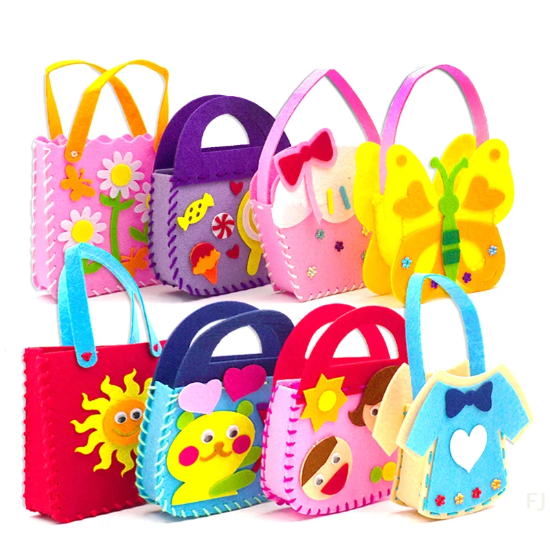 

[YU]8Pcs Kids Sewing Kit DIY Felt Sewing Kits Preschool Educational Toys Craft Felt With Safety Needle For Boys Girls Beginners