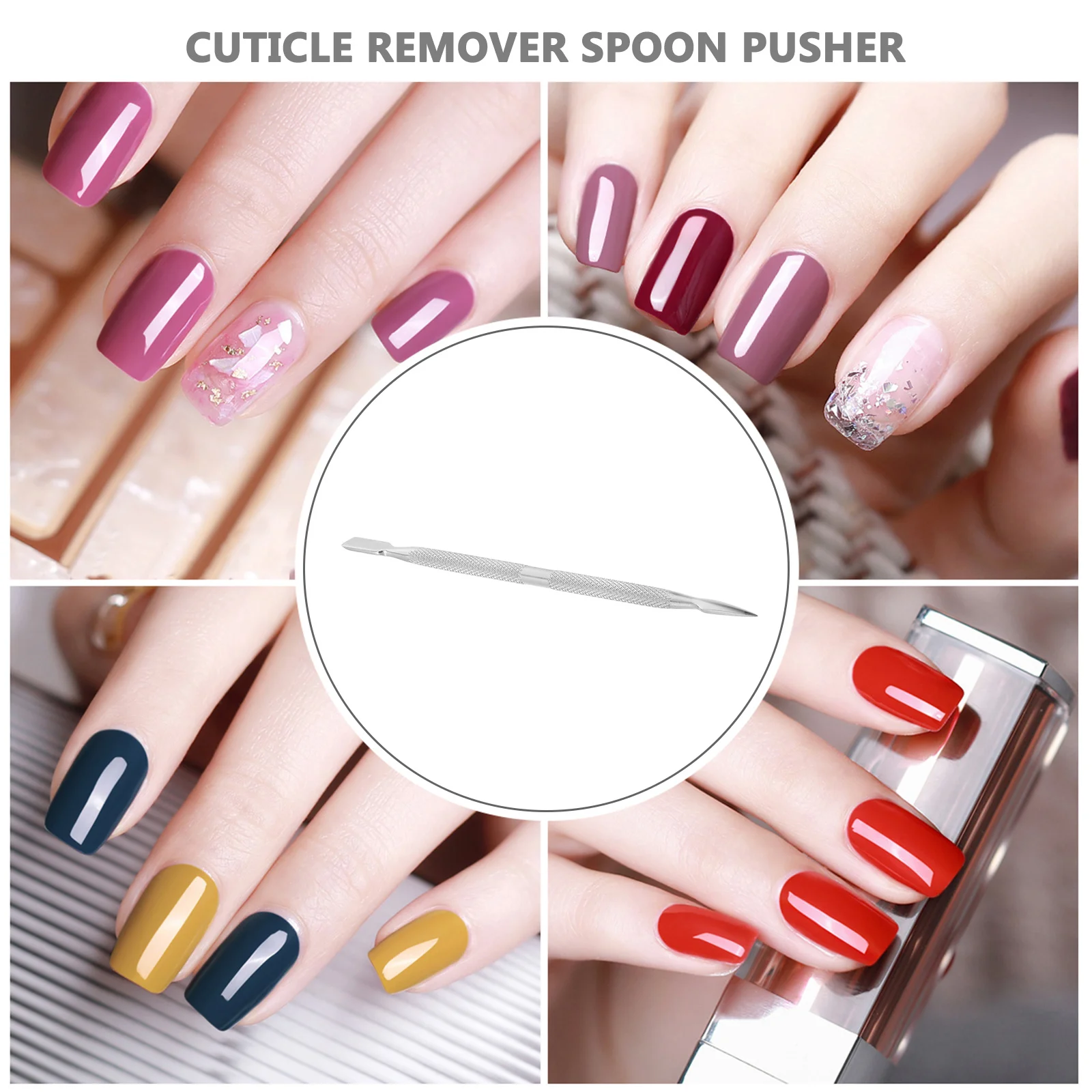 الفولاذ المقاوم للصدأ 10 سنتيمتر المزدوج نهاية مسمار أداة فنية إهاب انتهازي ملعقة ل مانيكير باديكير Uv جل الاكريليك الإعدادية مجموعة العناية بالأظافر #3