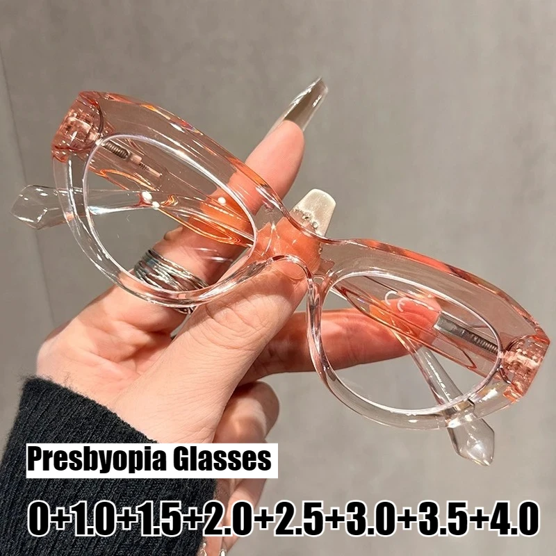 

Blue Light Blocking High-Definition Women's Reading Glasses New Fashionable Cat-Eye Frames Unisex Classic Presbyopic Glasses