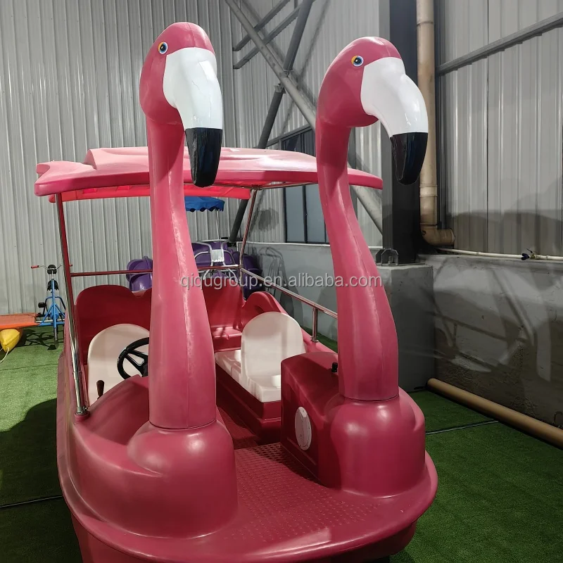 Water Park Equipment the Flamingo Animal Theme Electric Water Pedal Boat